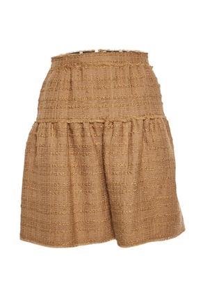 Dolce & Gabbana Pre-Owned zip-fastening tweed mini skirt - Brown