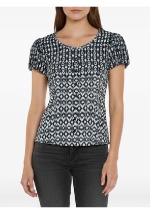 Max Mara printed pleated top - Black