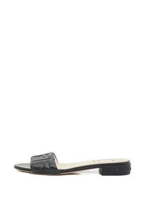 Fendi Pre-Owned FF logo slides - Black