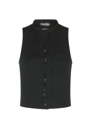 TOM FORD button-up wool top - Black