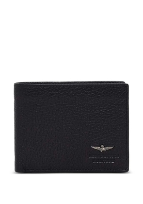 Aeronautica Militare logo-plaque bifold wallet - Black