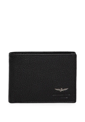 Aeronautica Militare logo-plaque bifold wallet - Black