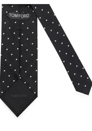 TOM FORD polka-dot silk tie - Black