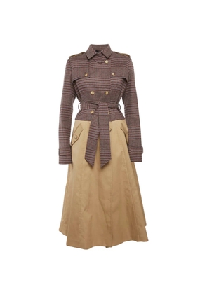 Gabriela Hearst plaid double-breasted trench coat - Brown