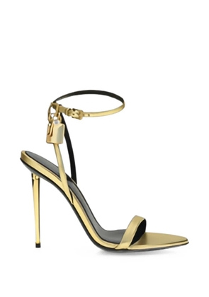 TOM FORD padlock-detail ankle-strap sandals - Gold