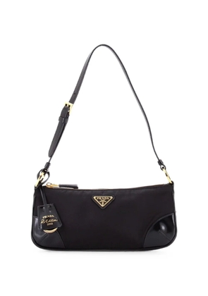 Prada Pre-Owned Re-Edition 2002 Re-Nylon and Leather shoulder bag - Black
