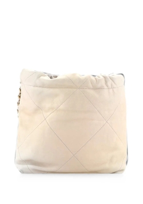 CHANEL Pre-Owned 22 Chain Hobo Quilted Shaded Calfskin Mini crossbody bag - Neutrals