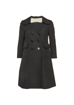Chloé Pre-Owned jacquard double-breasted coat - Black