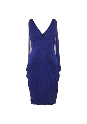 Versace Pre-Owned draped jersey mini dress - Blue
