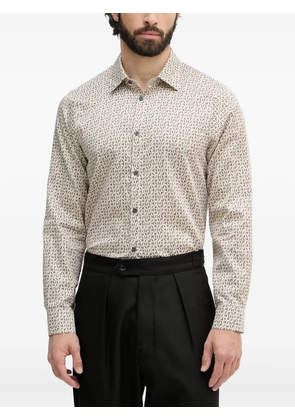 Armani Exchange all-over logo-print long-sleeve shirt - Neutrals