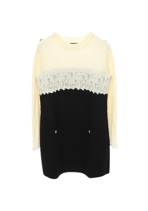 CHANEL Pre-Owned 1986-1988 Cocomark button color-block mini dress - Neutrals