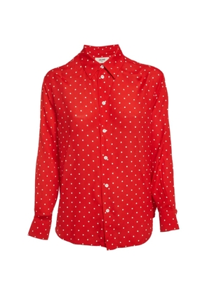 Celine Pre-Owned polka-dot crepe shirt - Red