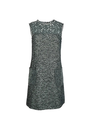 Dolce & Gabbana Pre-Owned lace-detail zip-up midi dress - Grey