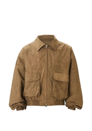 estudio niksen acid-wash bomber jacket - Brown