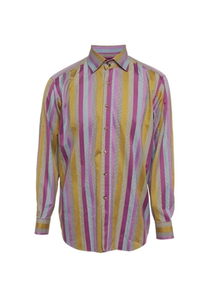 Etro Pre-Owned stripe-pattern cotton shirt - Yellow