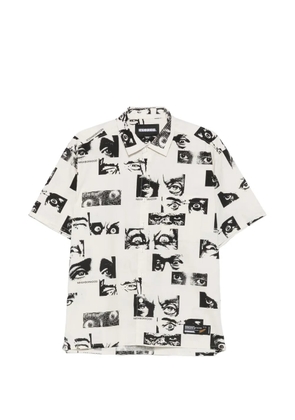 Neighborhood eye-print short-sleeve shirt - Neutrals