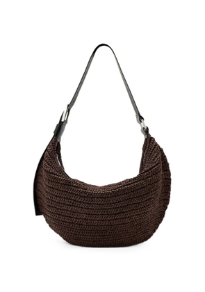 AllSaints Luna woven-design leather-strap shoulder bag - Brown