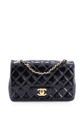 CHANEL Pre-Owned Classic Single Flap Bag Quilted Patent Mini crossbody bag - Black