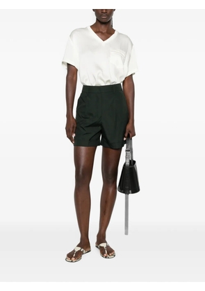 'S Max Mara Ubino pleated-front cuffed-hem shorts - Green
