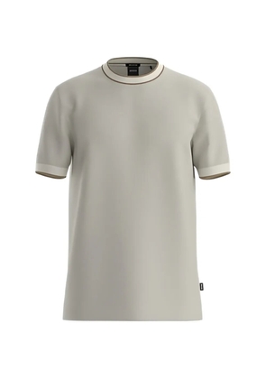 BOSS structured cotton T-shirt - Neutrals