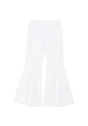 MOUTAKI flared-leg trousers - White