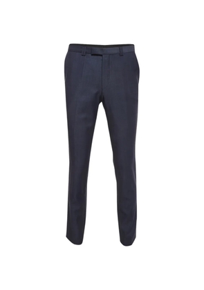 BOSS GREEN HUGO BOSS textured-wool tailored trousers - Blue