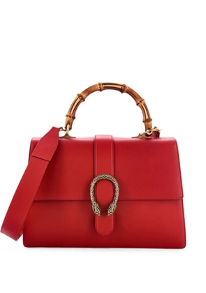 Gucci Pre-Owned Dionysus Bamboo Top Handle Bag Leather Large satchel - Red