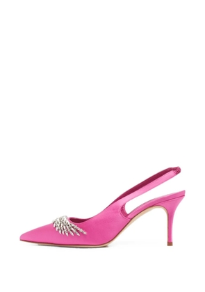 Manolo Blahnik Terala crystal-embellished slingback pumps - Pink