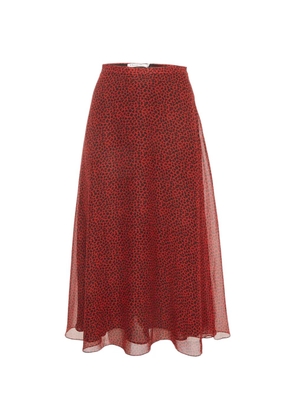 Christian Dior Pre-Owned leopard-print flared midi skirt