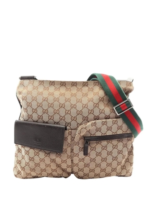 Gucci Pre-Owned 2000-2015 GG Canvas Web Double Pocket crossbody bag - Neutrals