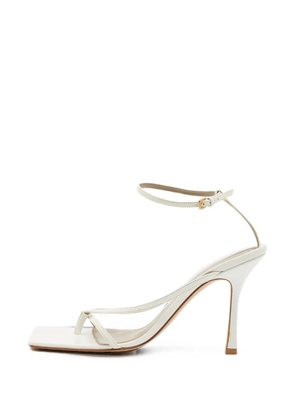 Bottega Veneta Pre-Owned Stretch square-toe sandals - White