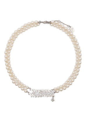 Vivienne Westwood Amelia logo necklace - Silver