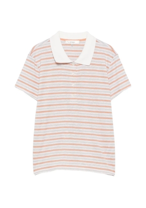 FRAME striped-pattern polo shirt - Pink