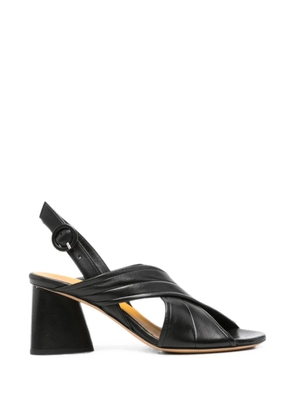 mara bini crossover-strap sandals - Black