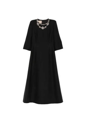 Valentino Garavani crystal-embellished A-line midi dress - Black