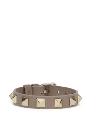 Valentino Garavani Rockstud leather bracelet - Neutrals