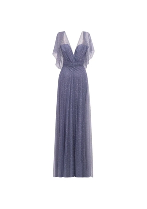 Gemy Maalouf beaded draped dress - Purple