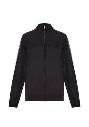 Balenciaga logo-embroidered zip-up sweatshirt - Grey