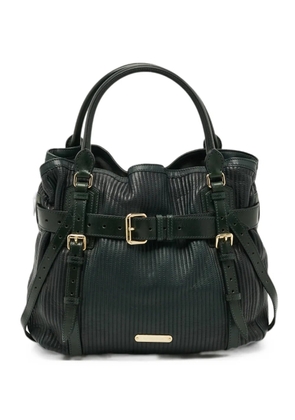 Burberry Pre-Owned belted quilted tote bag - Green