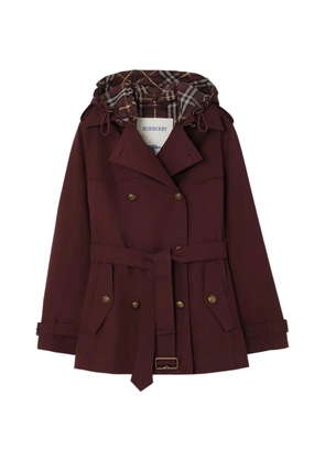 Burberry short tropical gabardine Foxfield trench coat - Red