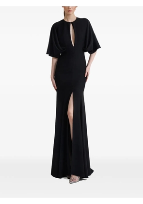 Gemy Maalouf cape-sleeve cutout dress - Black
