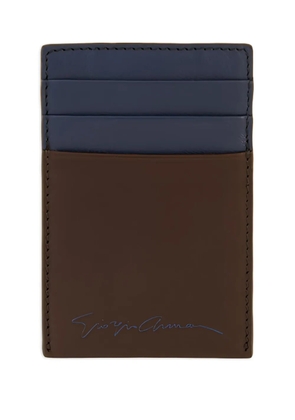Giorgio Armani logo-print cardholder - Brown