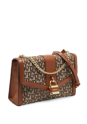 DKNY Ella padlock shoulder bag - Brown
