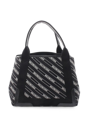 Balenciaga Pre-Owned 2000s Navy Cabas logo-print tote bag - Black
