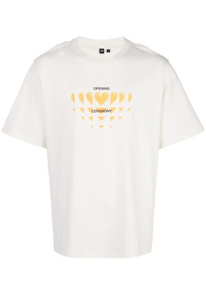Opening Ceremony heart print T-shirt - Neutrals