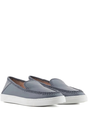 Giorgio Armani leather loafers - Grey