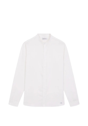 NOWADAYS grandad-collar linen shirt - White