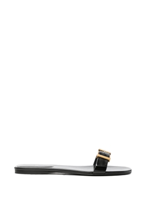 KHAITE Manhattan buckled-strap flat sandals - Black
