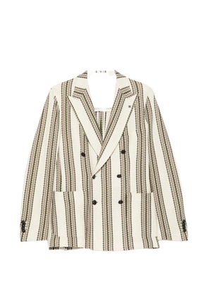 Tagliatore double-breasted striped blazer - Neutrals