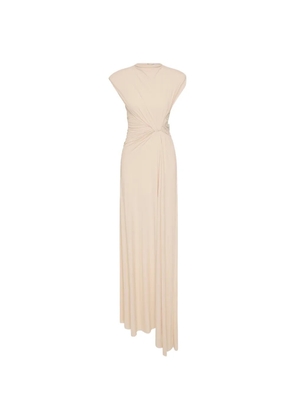 Rachel Gilbert Rico crystal-embellished gathered gown - Neutrals